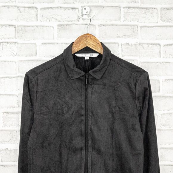 Carine Roitfeld x Uniqlo Women's Faux Suede Jacket in Black Size Large - Picture 6 of 7